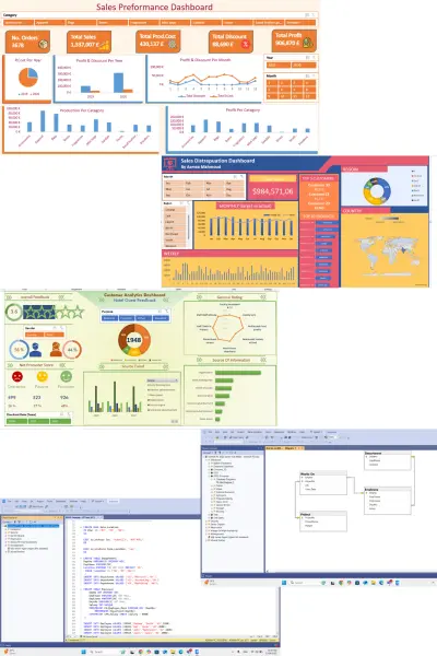 انشاء تحليل بيانات و عرضها في صورة Dashboard و انشاء قاعدة بيانات