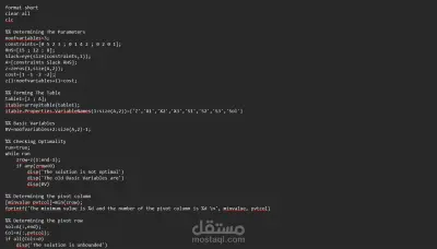 حل مشكلات بحوث العمليات باستخدام ماتلاب - Solving OR problems using Matlab