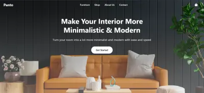 تصميم Landing Page لمتجر أثاث باستخدام Tailwind CSS
