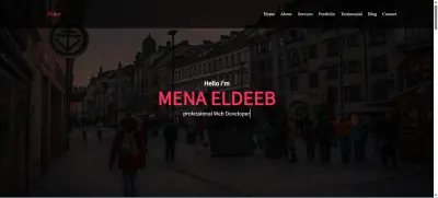 تصميم بورتفوليو شخصي احترافي باستخدام قالب Fokir