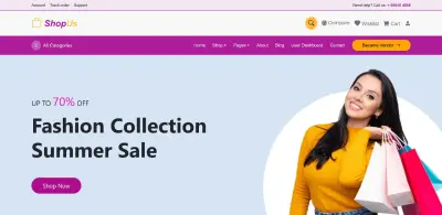 تصميم لاندنج بيدج لمتجر أزياء وإكسسوارات