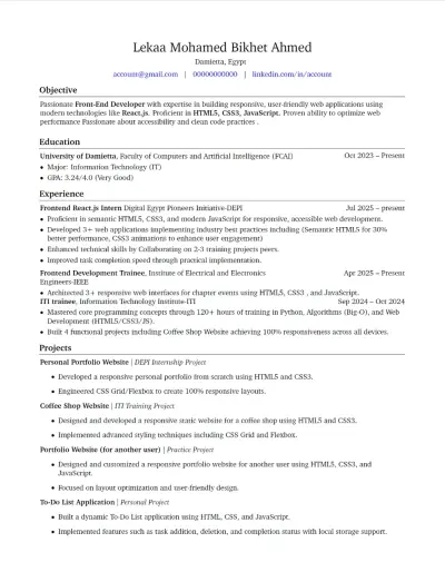 تصميم وكتابة سيرة ذاتية احترافية متوافقة مع نظام الـ ATS