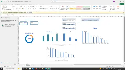 تصميم لوحة تحكم (Dashboard) تفاعلية في Excel لتحليل البيانات وعرضها بصريًا بشكل احترافي.