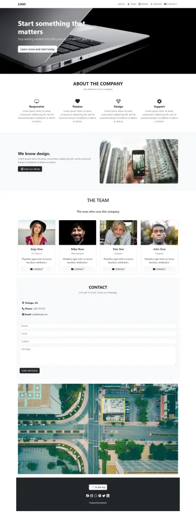 landing page