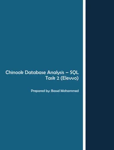 تحليل قاعدة بيانات chinook