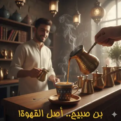 محتوى لعلامة تجارية لبيع القهوة