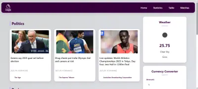 Home page with some side services
