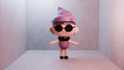 شخصية ثلاثية الأبعاد بأسلوب كرتوني