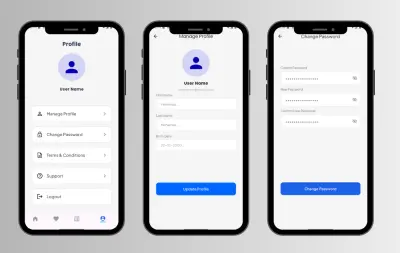 واجهة إدارة الملف الشخصي لتطبيق التسوّق (Profile Management UI)