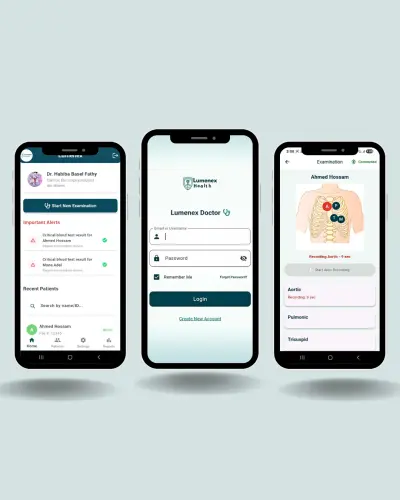 تطبيق موبايل لتسجيل وتحليل نبضات القلب – Lumenex Health