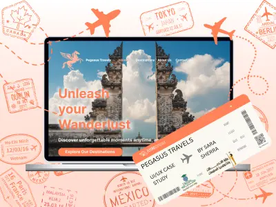 صفحة هبوط موقع "بيغاسوس ترافلز" | Pegasus Travels Landing Page
