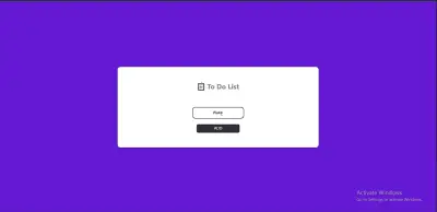 To Do List Website