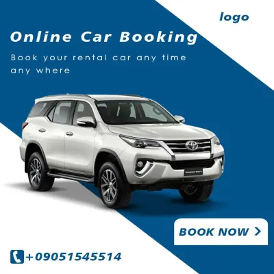 Online Car Booking Advertisement Design