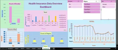 تحليل بيانات التأمين الصحي (باستخدام Python و مكتبة pandas) ولوحة معلومات التأمين الصحي (باستخدام Excel)