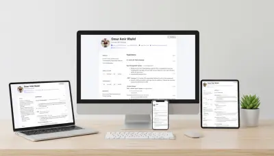تصميم موقع سيرة ذاتية احترافية Professional CV بنظام ATS