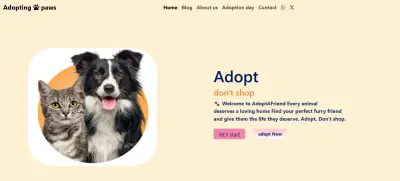 موقع تبني حيوانات