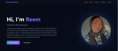 تصميم portfolio باستخدام html و css