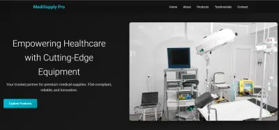تصميم موقع إلكتروني احترافي لمتجر المستلزمات الطبية باستخدام HTML وCSS