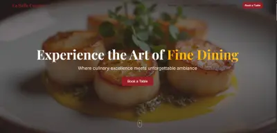 Landing Page متكاملة لمطعم — تصميم حديث ومتجاوب بالكامل