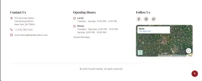 Landing Page متكاملة لمطعم — تصميم حديث ومتجاوب بالكامل
