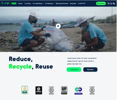تصميم واجهة مستخدم (UI/UX) لموقع Loop