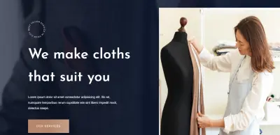 تصميم موقع ويب بسيط لتفصيل الملابس (Tailor Sewing)