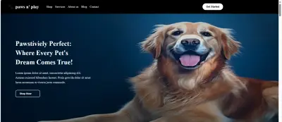pets shop website