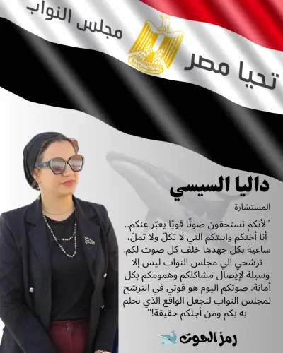 منشور انستا وفيسبوك خاص بحملة انتخابية لمجلس النواب المصري