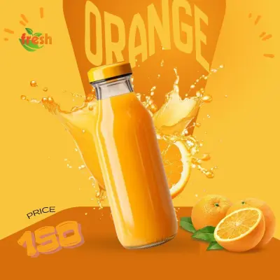 تصميم بوستر لعصير برتقال
