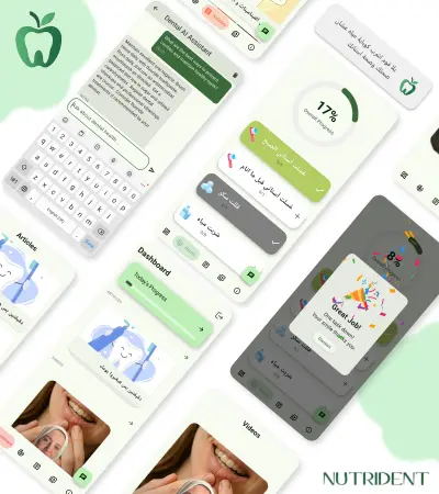 NutriDent – تطبيق تتبع التغذية وصحة الأسنان