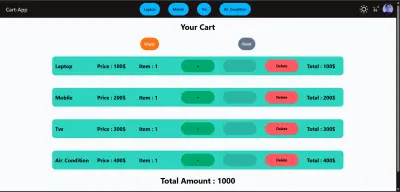 Cart Website | موقع عرض منتجات بتصميم احترافي ودعم الوضع الليلي (Dark Mode)