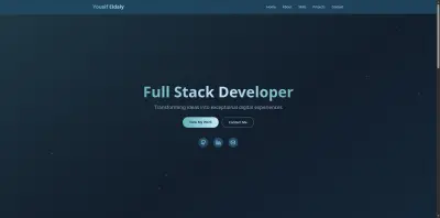 تصميم وتطوير موقع بورتفوليو شخصي احترافي بـ React و Tailwind CSS