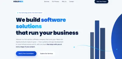 Landing Page لشركة برمجيات وتقنية (Software Company Landing Page)