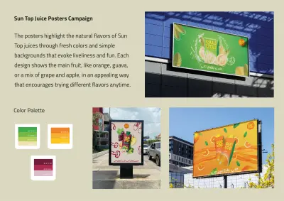 حملة ملصقات لعصير سن توب