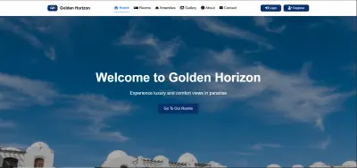 تصميم وتطوير واجهة نظام حجز فندقي – Golden Horizon