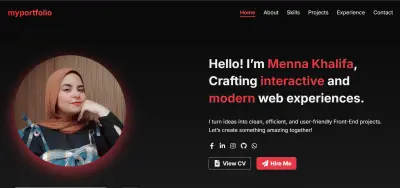 تطوير موقع بورتفوليو شخصي