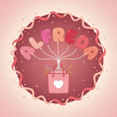 صورة العمل تصميم شعار كرتوني (Cute Style) لعلامة تجارية متخصصة في الهدايا والبالونات.