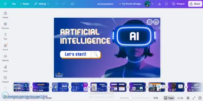 عرض تقديمي (PowerPoint) احترافي عن الذكاء الاصطناعي (Artificial Intelligence)
