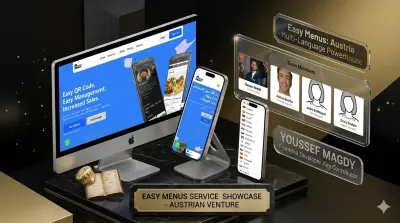 تطوير موقع أوروبي متعدد اللغات يستخدم الذكاء الاصطناعي لإنشاء المنيوهات للمطاعم - Easy Menus