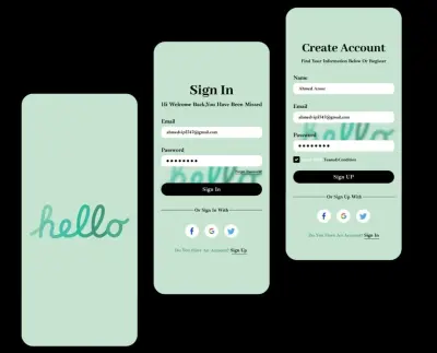 تصميم واجهات تطبيق موبايل (UI) حديث باستخدام Adobe XD و Figma