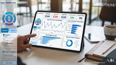 لوحة بيانات تفاعلية لتحليل المبيعات والأرباح (Sales Dashboard)