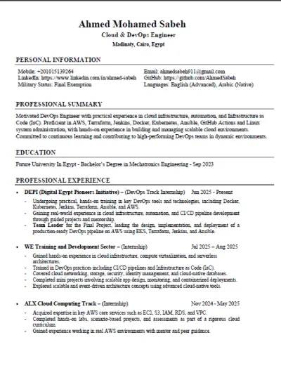 Make a Professional C.V