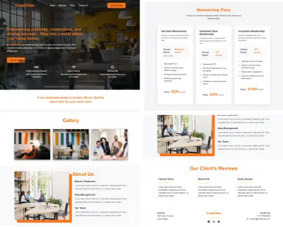 Modern Co-Working Space Website Design