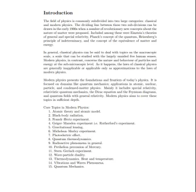 مقال بحثي عن تطبيقات الفيزياء الحديثة باللغة الإنجليزية