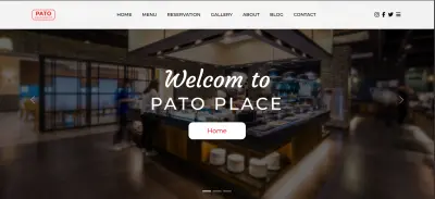 خدمة تصميم وتطوير موقع لمطعم ( Pato Restaurant)