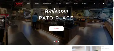 Restaurant Website UI – Pato Restaurant