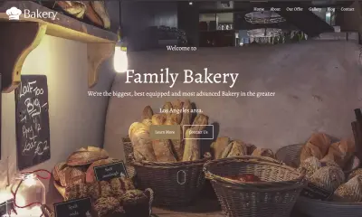 تصميم واجهة موقع Bakery