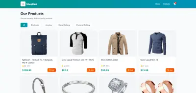 متجر إلكتروني متكامل - ShopHub باستخدام React و API حقيقي