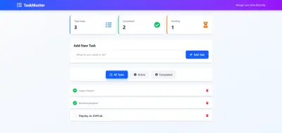 تطبيق إدارة المهام - Task Manager باستخدام React و Tailwind CSS
