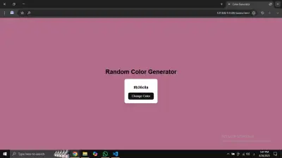 مولد ألوان عشوائية (Random Color Generator)